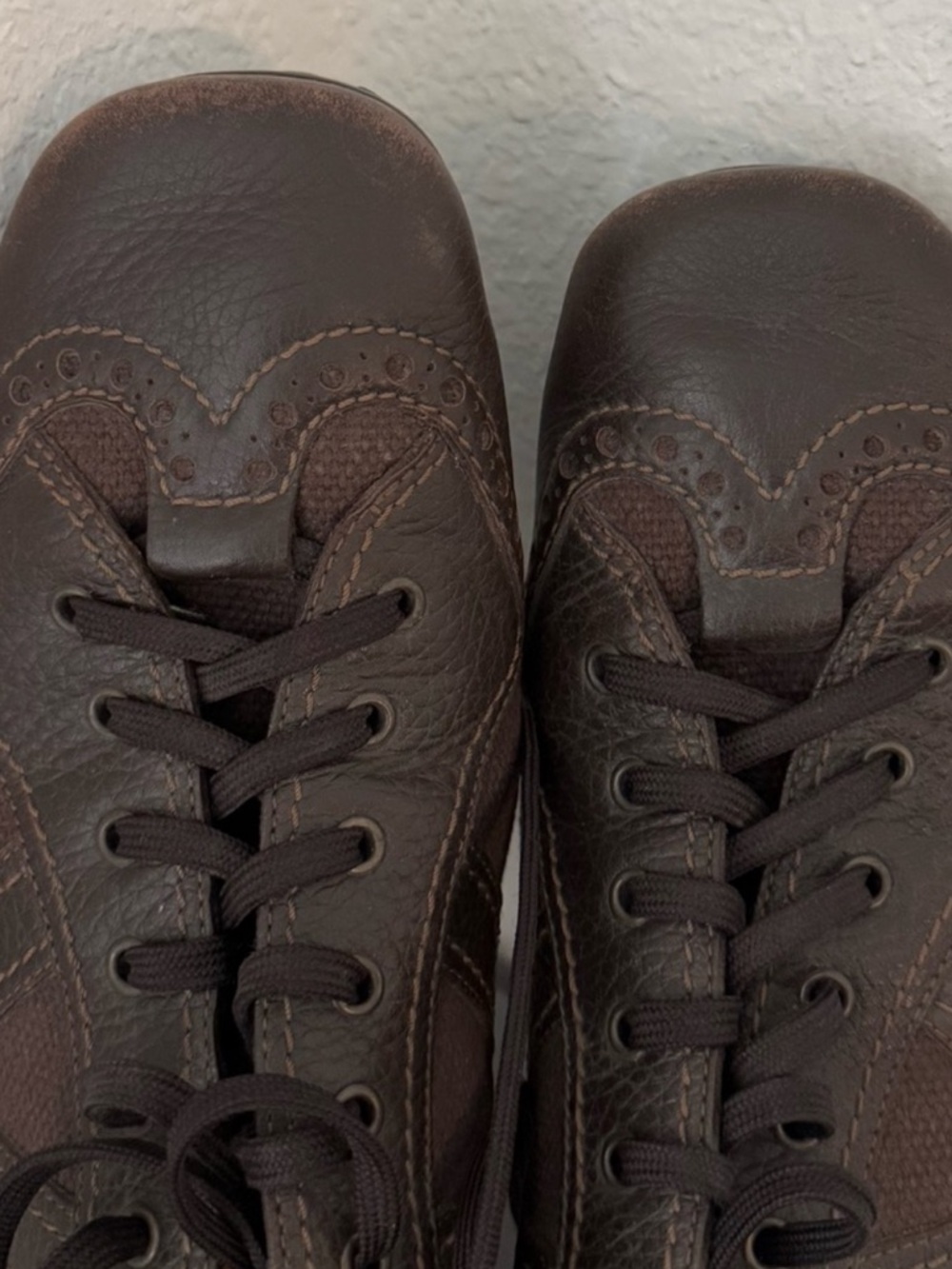 Louis Vuitton Men's Dark Brown Mixed-Material Sneakers size 10.5 - Picture 9 of 16